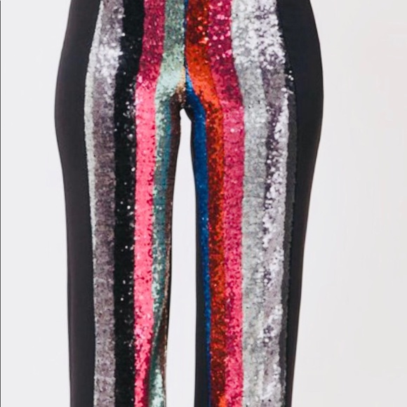 High Waist Pants with sequin detail in front💕💕 - Picture 2 of 4